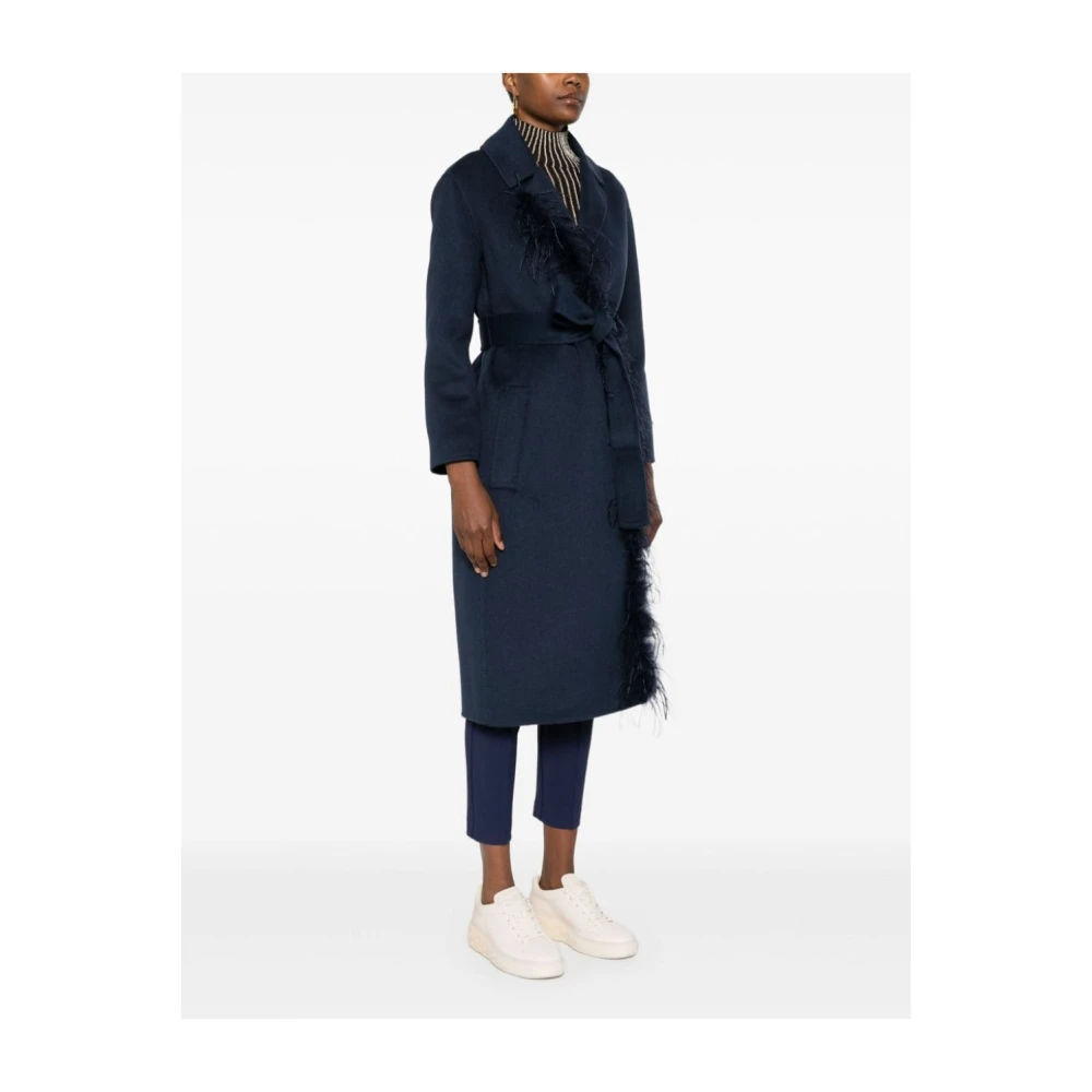 Twinset Blauwe Elegante Jas voor Vrouwen Blue Dames