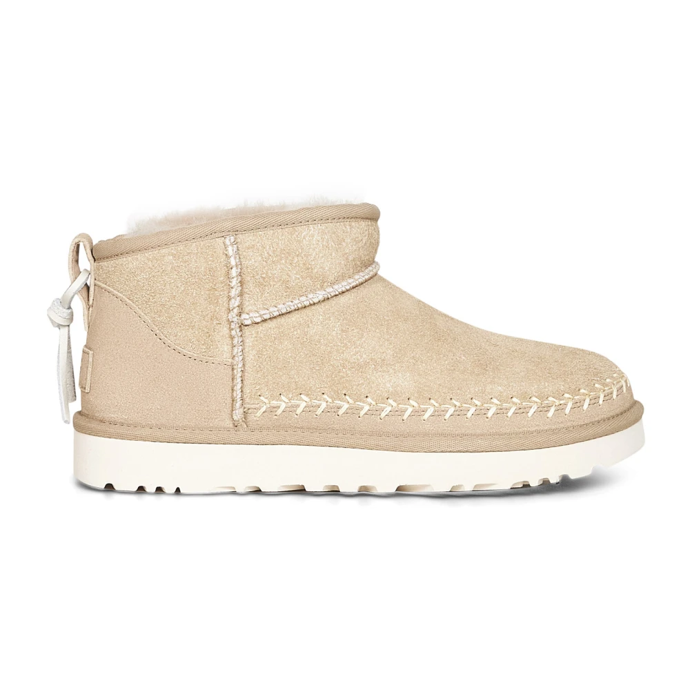 Ugg Beige Winter Boots, Female, 8 Uk, Classic Ultra Mini Biarritz
