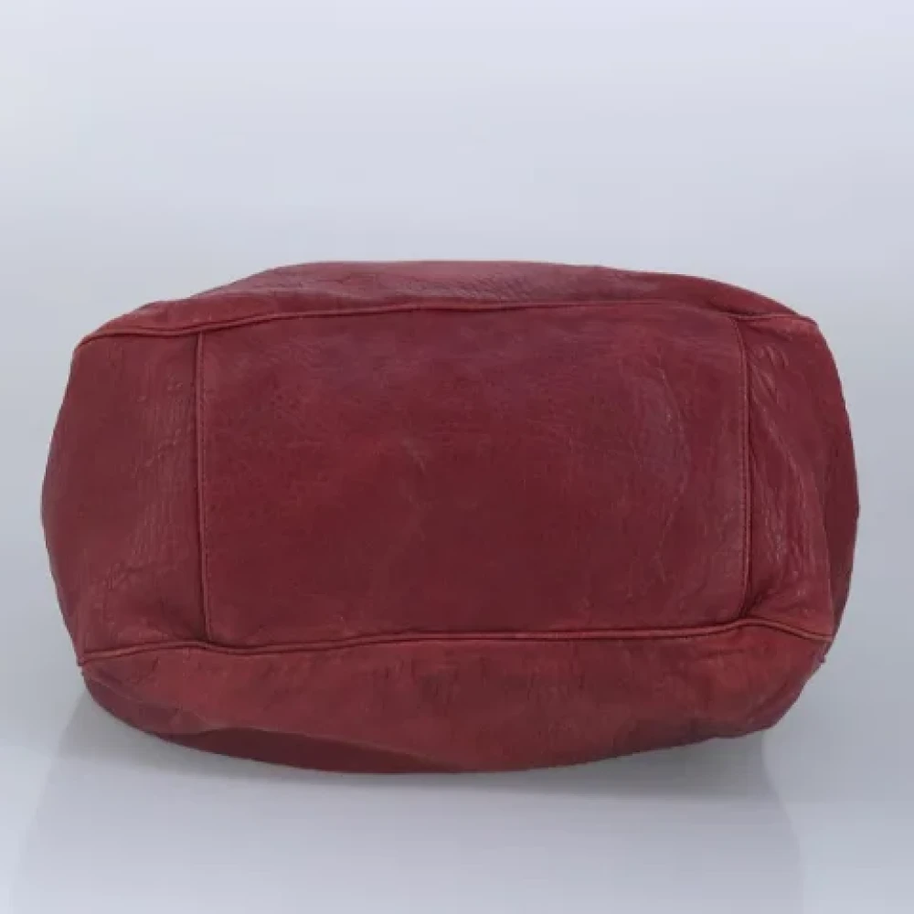 Yves Saint Laurent Vintage Pre-owned Leather handbags Red Dames
