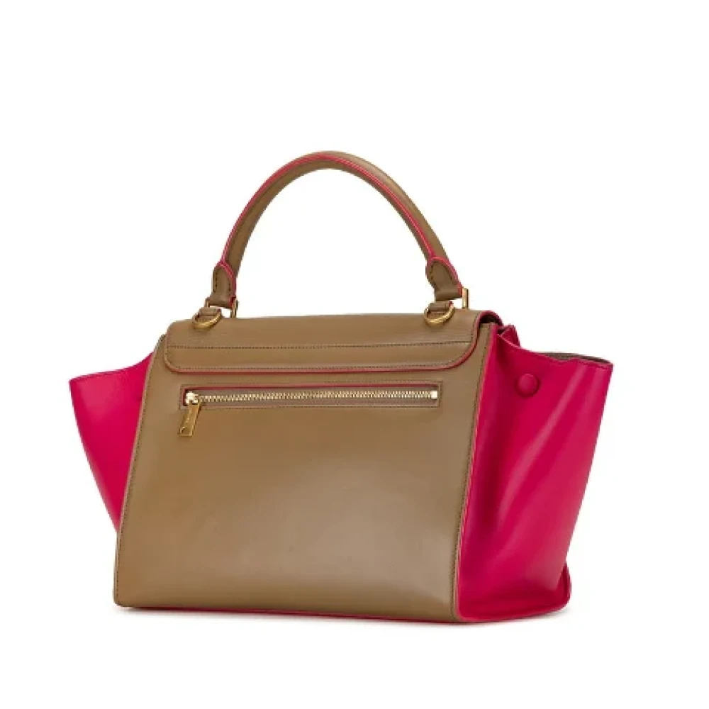 Celine Vintage Pre-owned Leather celine-bags Beige Dames