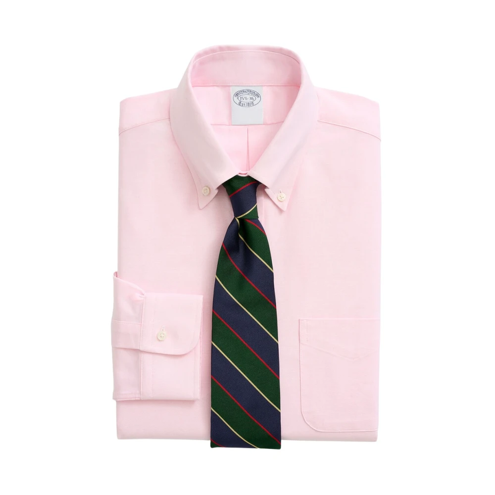 Brooks Brothers Regular Fit Oxford Katoenen Hemd met Button-Down Kraag Pink Heren
