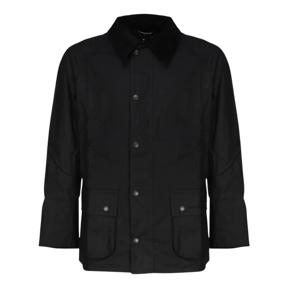 Barbour Herren Schwarz Jacke Baumwolle Unifarben - Bild 12