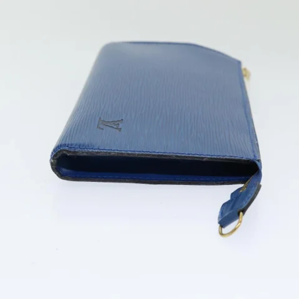 Louis Vuitton Vintage Pre-owned Leather pouches Blue Dames