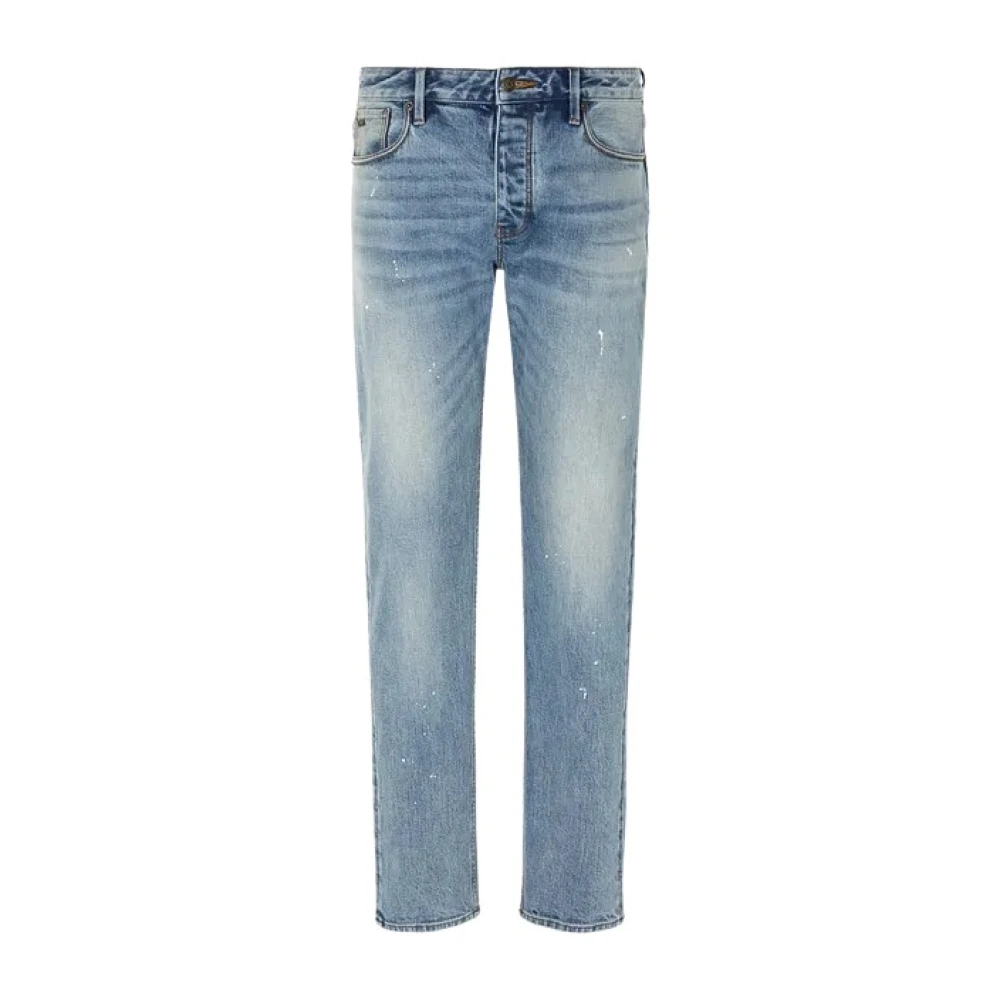 Emporio Armani Denimblauwe 5-pocket jeans Blue Heren