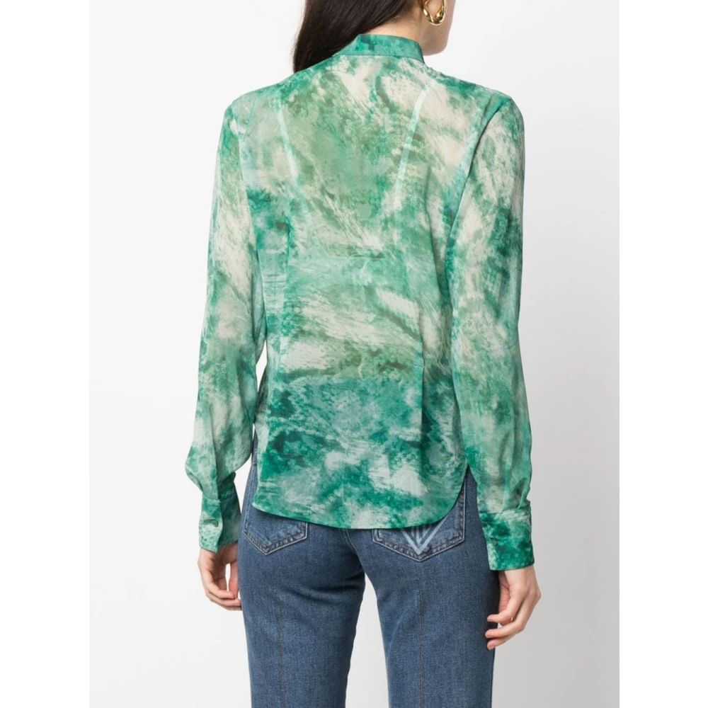 Ermanno Scervino Camisa Stijlvol Overhemd Green Dames