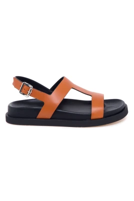 Låg lädersandal