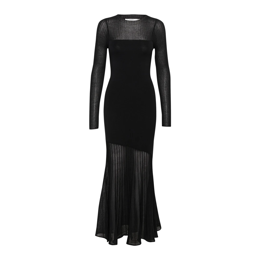 Gestuz Zwarte Lange Jurk Sameagz Stijl Black Dames