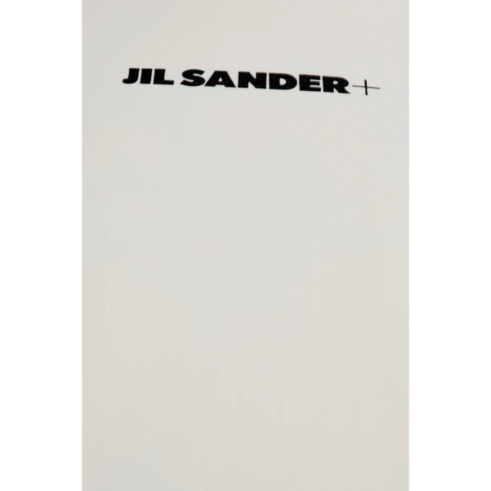 Jil Sander Zwemtop met bedrukt logo Beige Dames