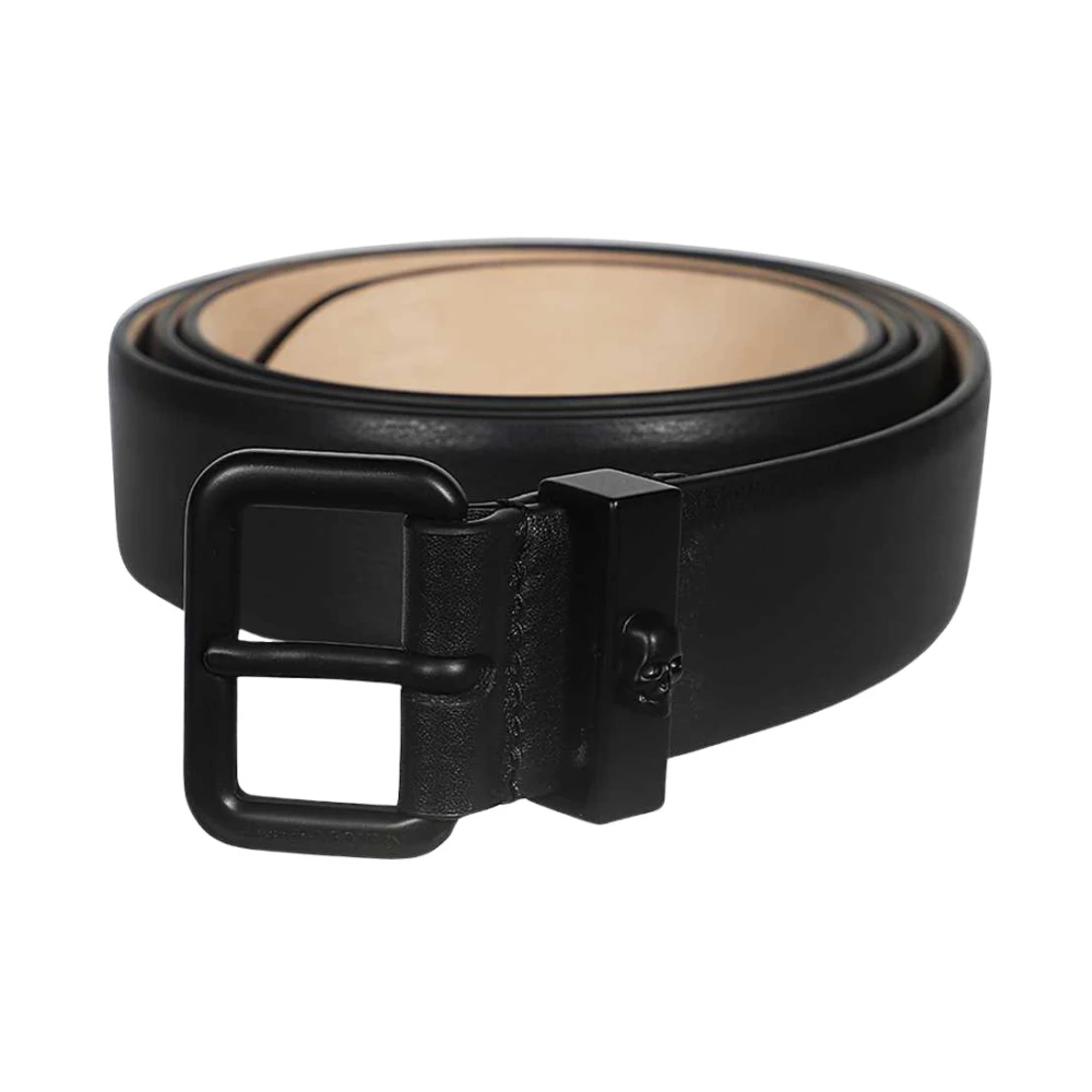 Alexander mcqueen Klassieke Leren Riem Black Heren