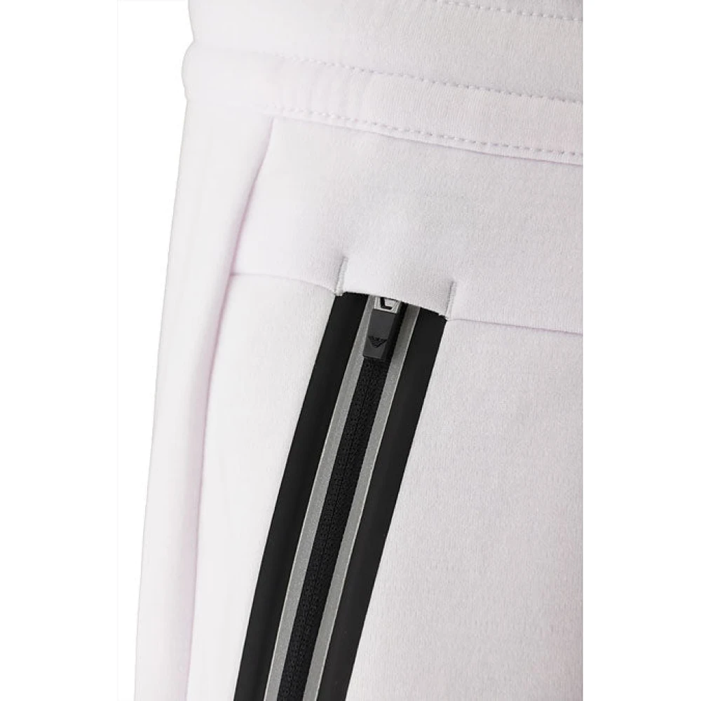Emporio Armani EA7 Witte Sweatpants met Elastische Taille White Heren