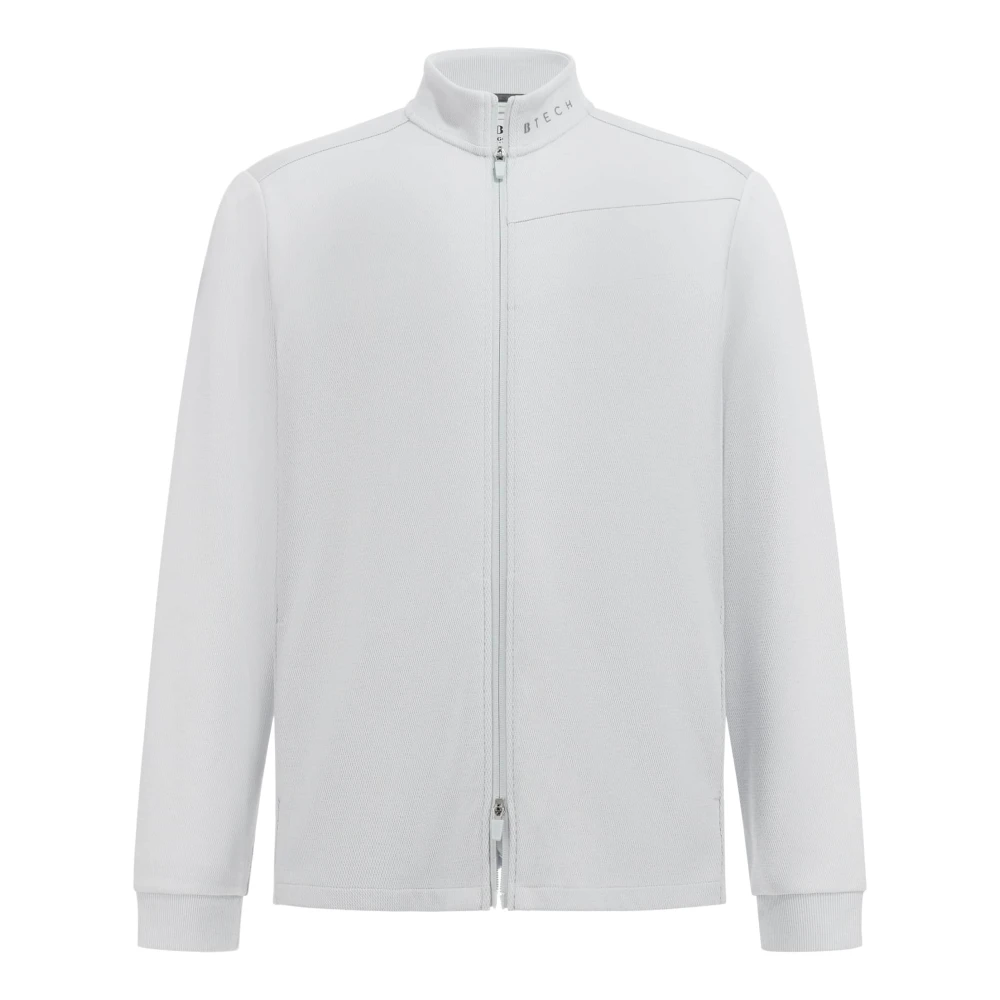 Boggi Milano Katoenmix Volledige Ritssluiting Sweatshirt Gray Heren