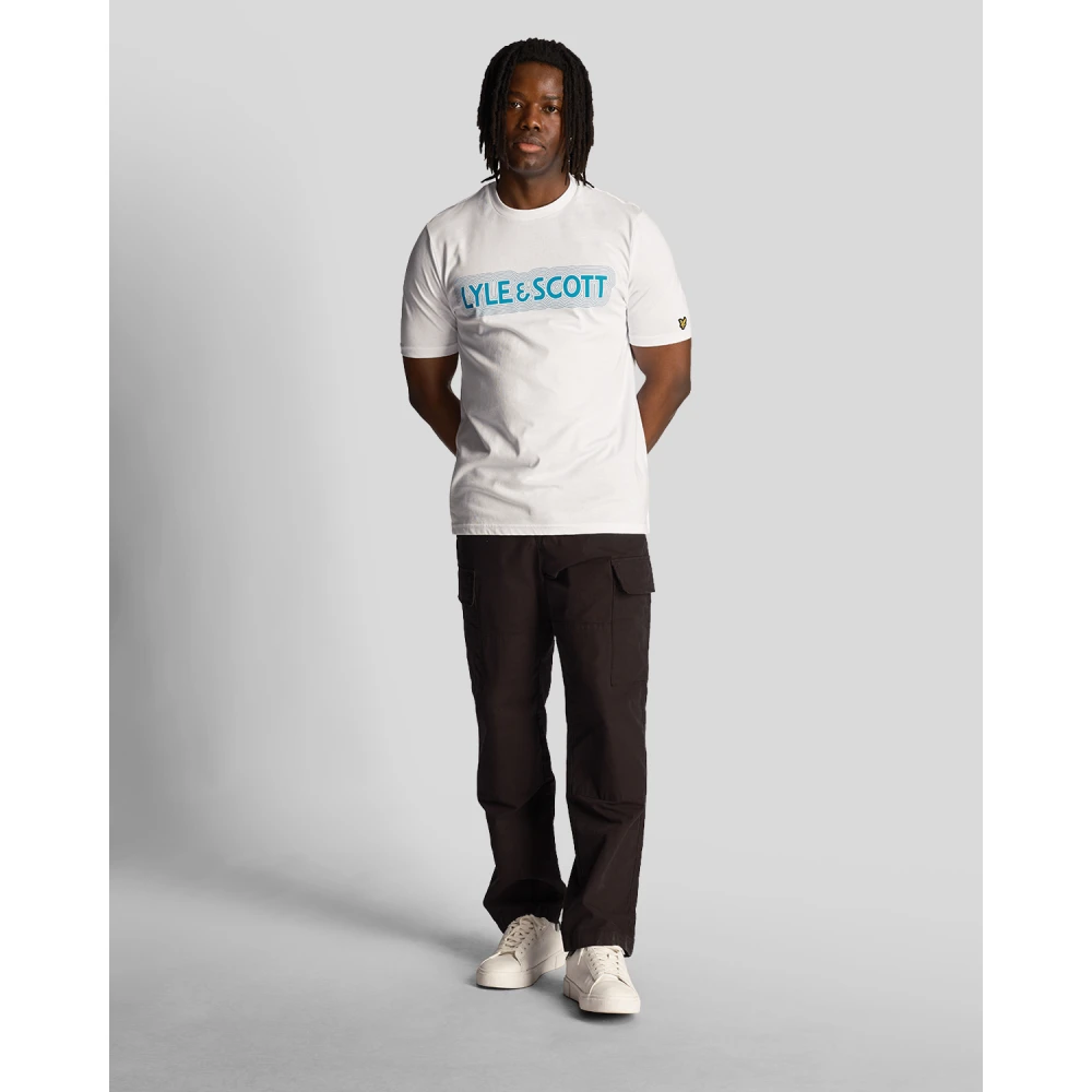 Lyle & Scott Vibrations Print T-Shirt White Heren