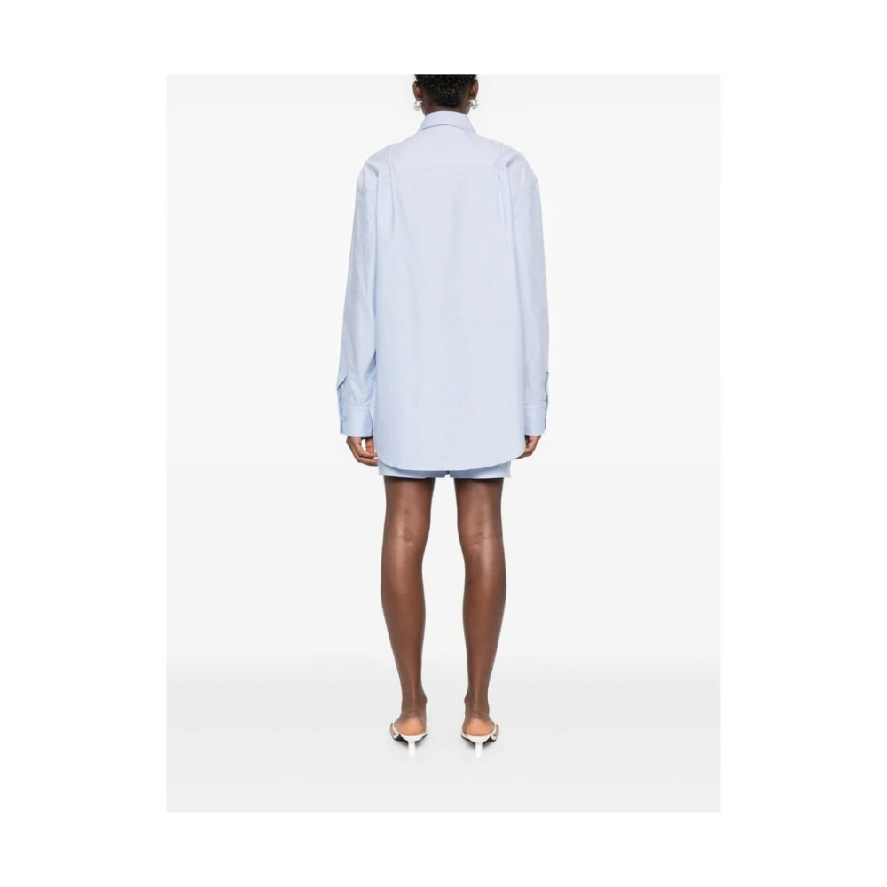 Andamane Blauw Katoenen Shirt en Shorts Set Blue Dames