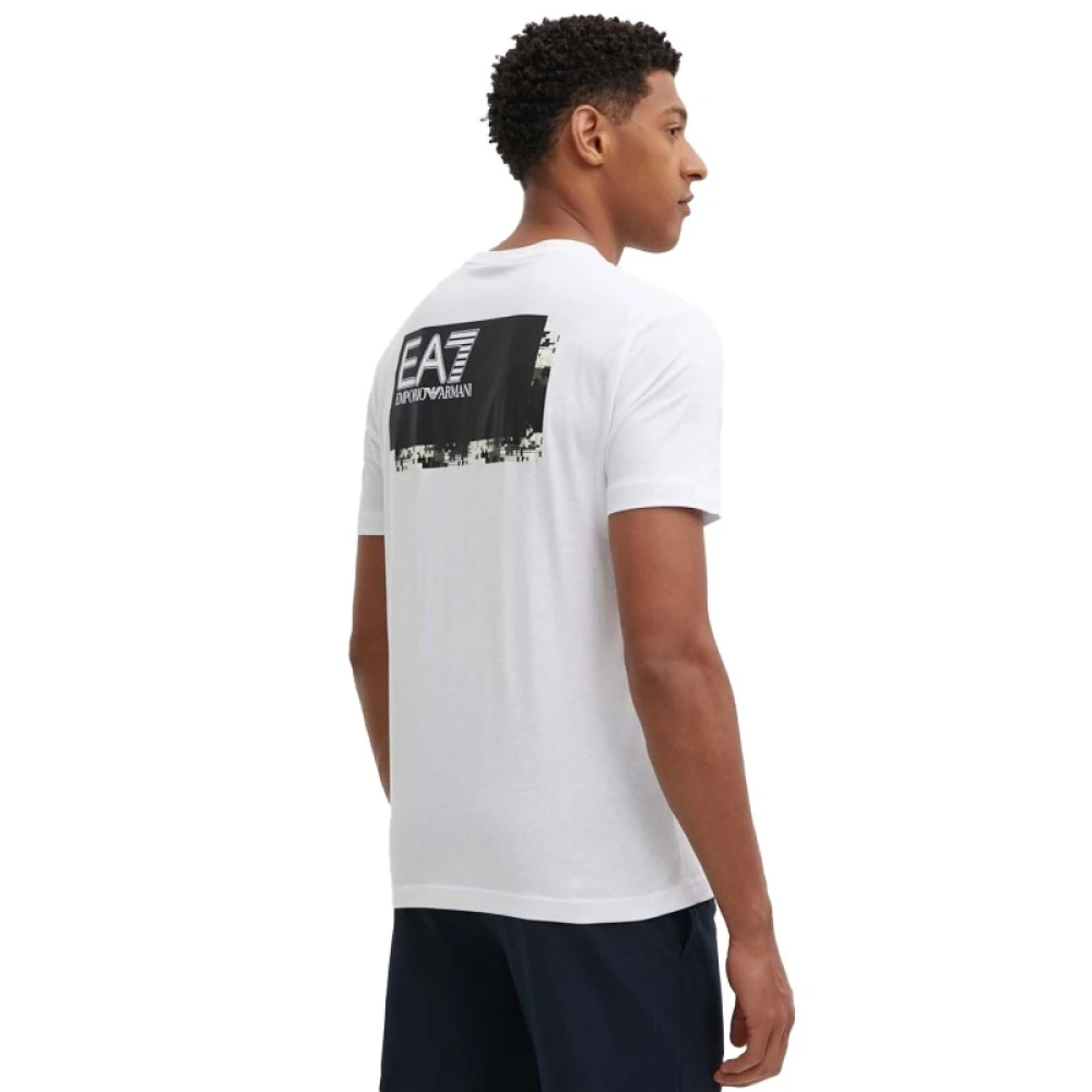 Armani Grafische SS T-shirt in wit White Heren