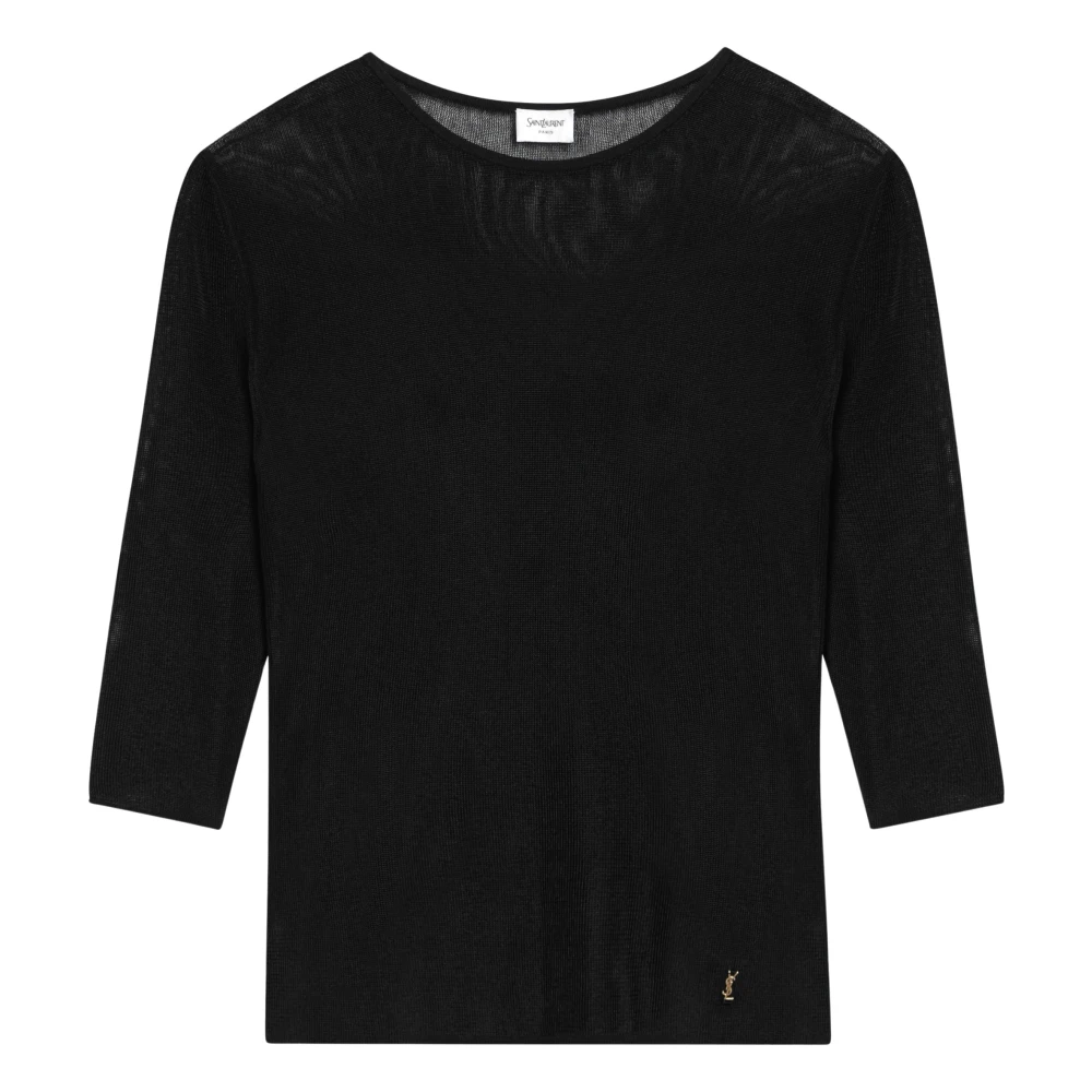 Saint Laurent Cassandre Top Black Dames