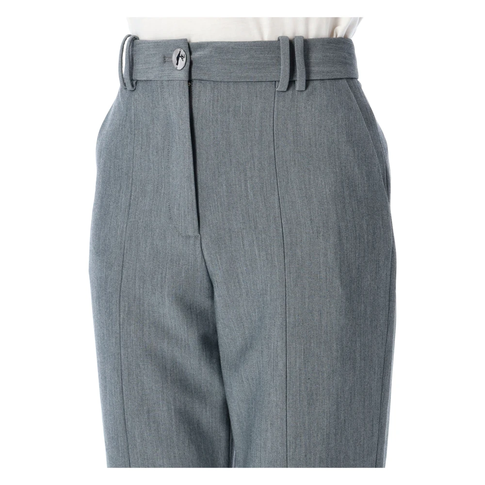 Ganni Phantom Grey Suiting Broek Gray Dames