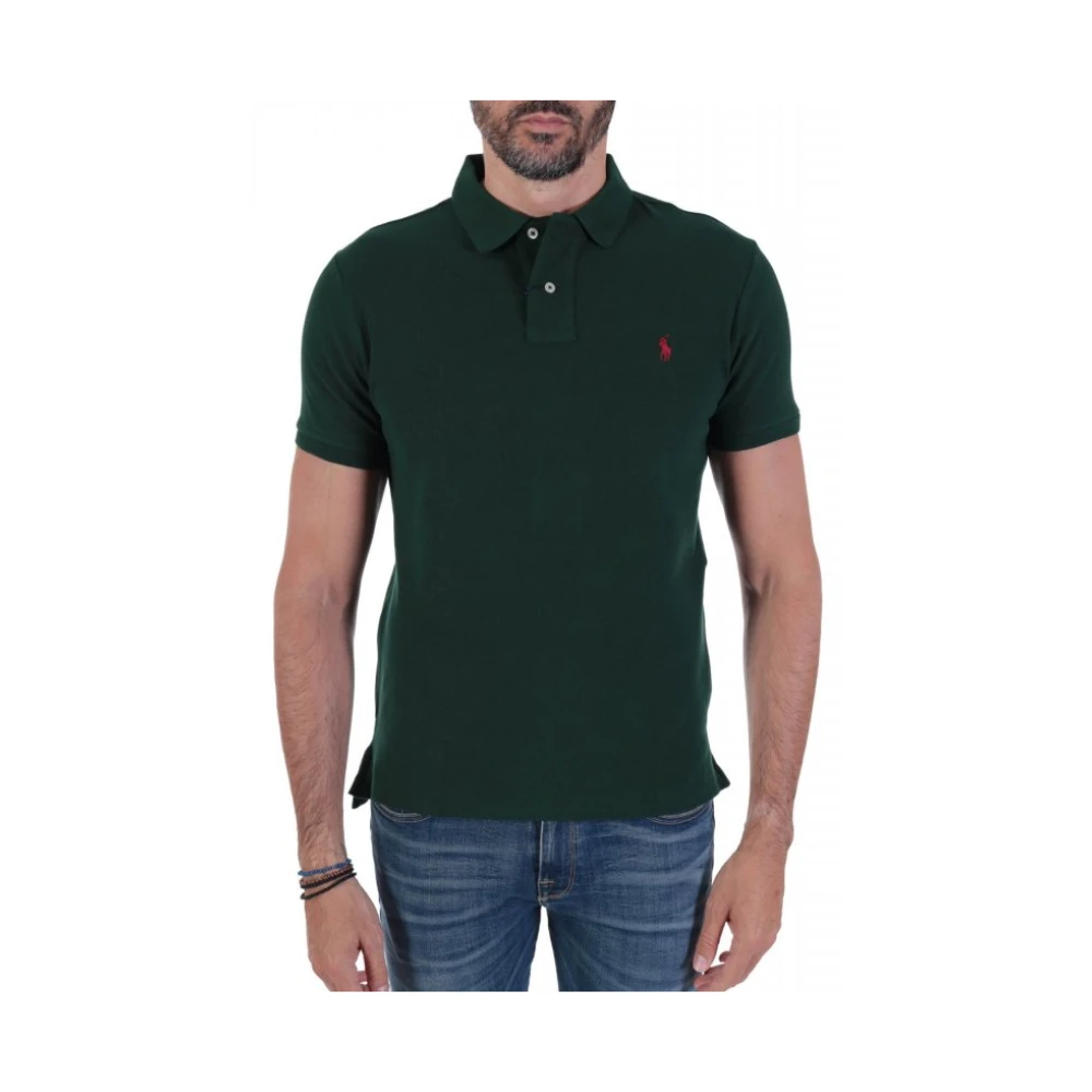 Ralph Lauren Uomo Verde Polo Custom Slim Fit