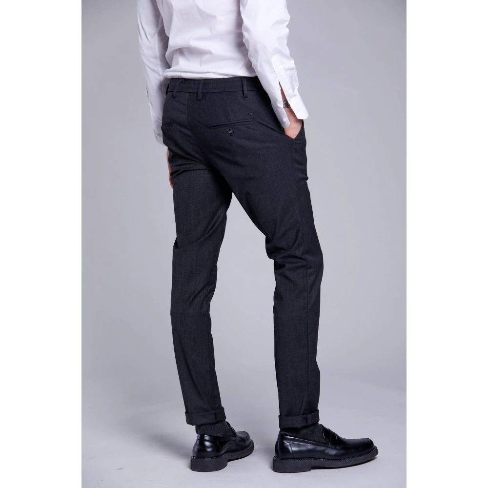 Mason's Slimme Wol Chino Jogger Broek Blue Heren