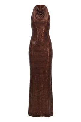 Maxiklänning med strass och racerback