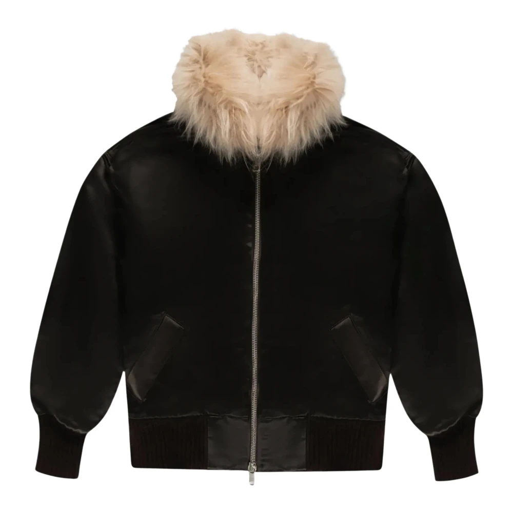 Giorgio Brato Bruine Japanse Nylon Bomberjas Brown Dames