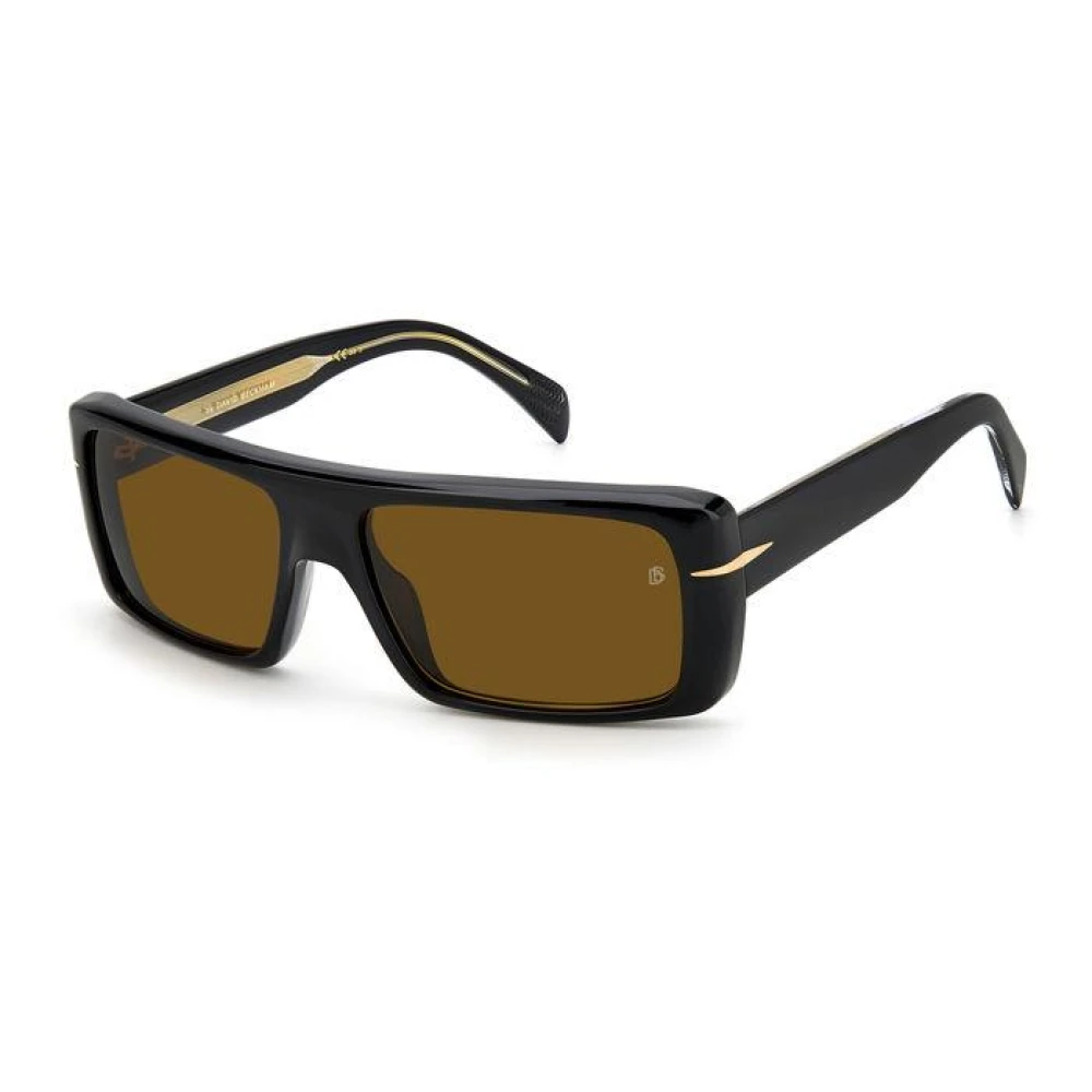 David Beckham Uomo Nero/Marrone Db 7063/S 807/70 Occhiali Da Sole Acetato Squadrata - Immagine 2