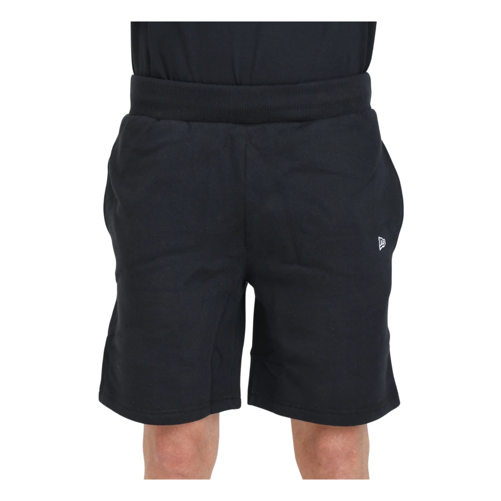 New era Zwarte Essentials Elastische Taille Shorts Black Heren