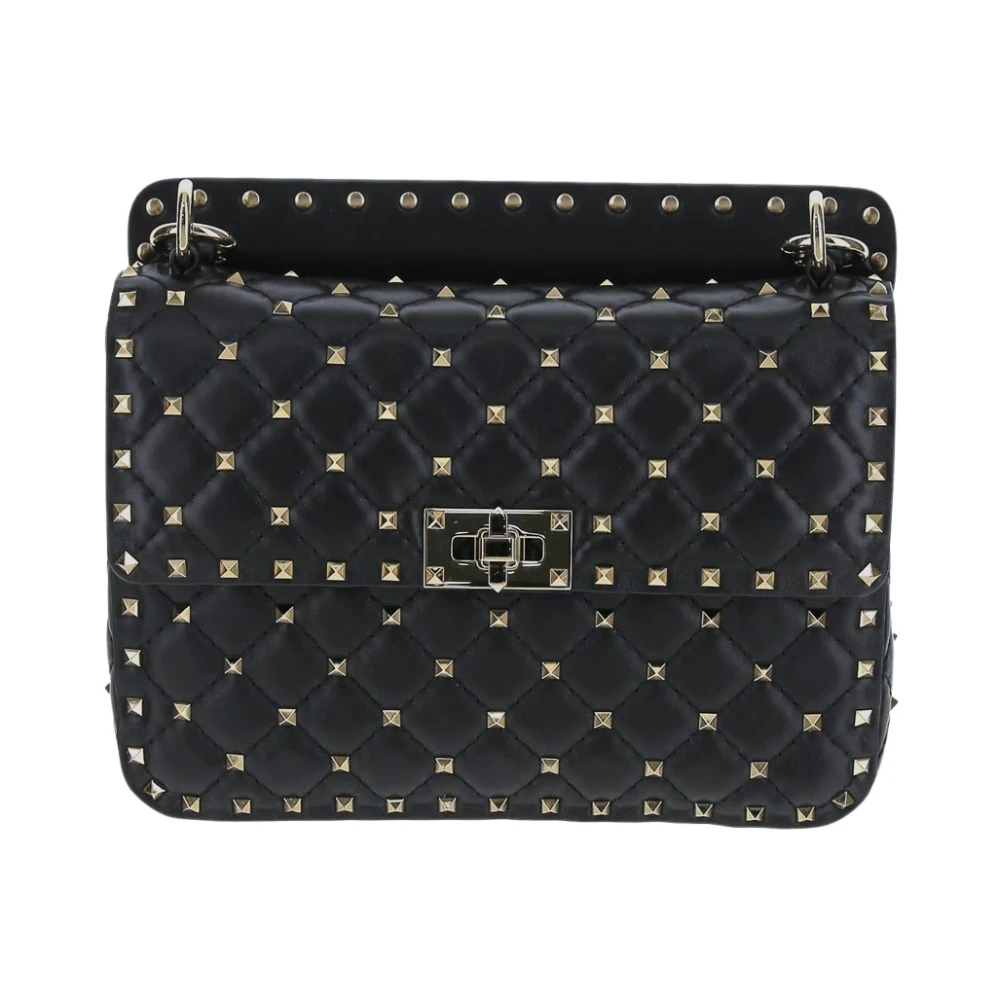 Valentino Garavani Spike Leren Tas Black Dames
