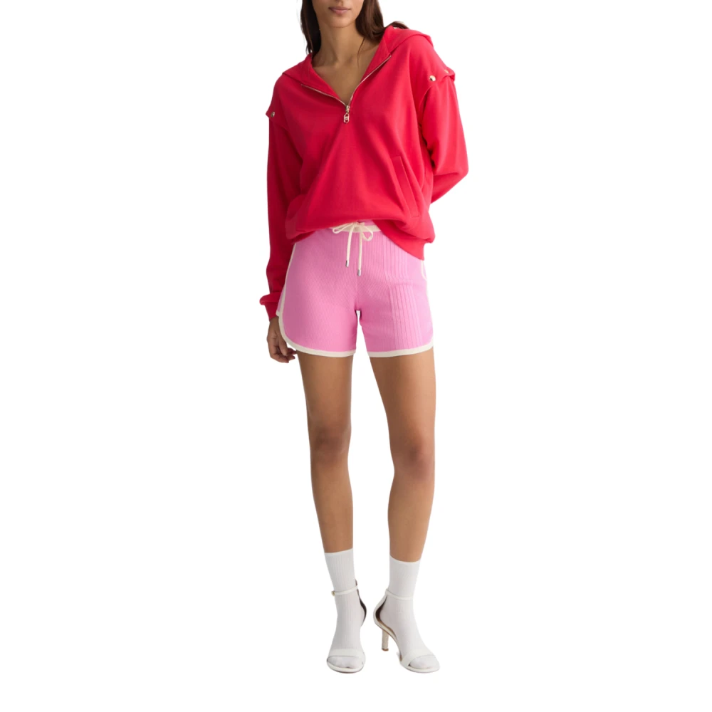 Liu Jo Rode Katoenmix Functionele Sweatshirt Red Dames