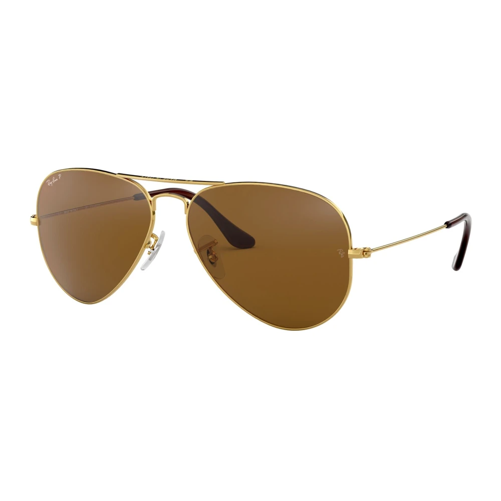 Ray-Ban Sunglasses Aviator Classic - Arista Gold Frame Brown Lenses Polarized 58-14, RB3025 - Image 6