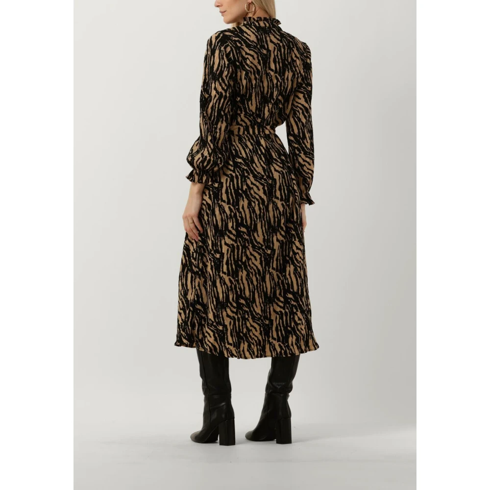 Moves Beige Midi Jurk Lavisa 2608 Multicolor Dames