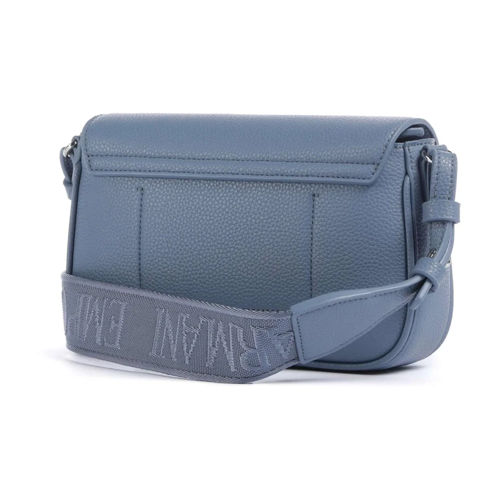 Emporio Armani Gedrukte Hertenleren Schoudertas Blue Dames