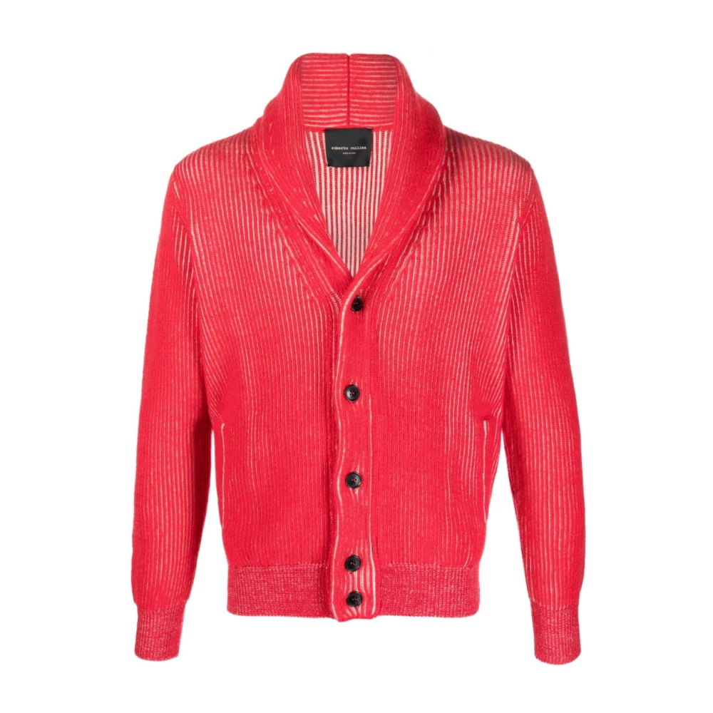 Roberto Collina Open Front Cardigan Red Heren