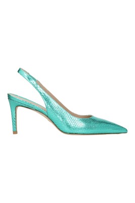 sandalette-en-cuir-vert-elegant-imprime-serpent
