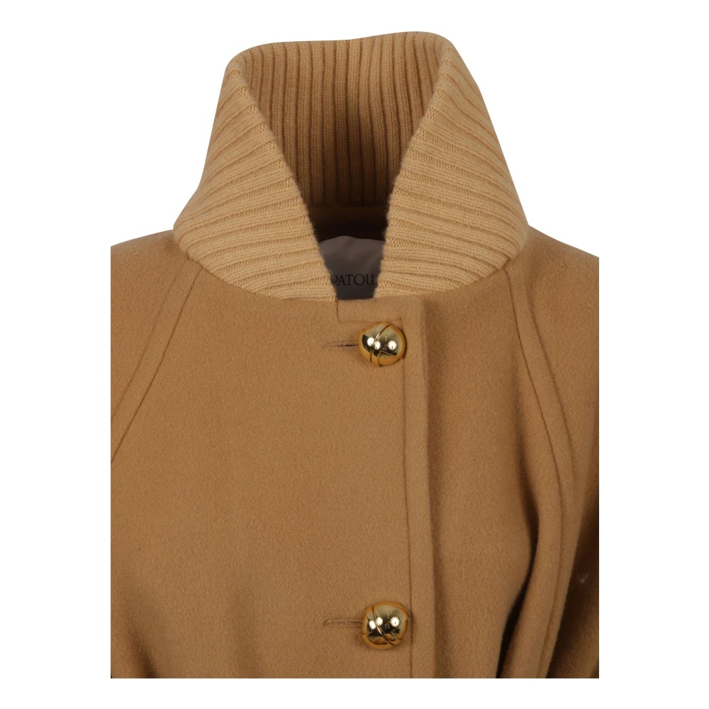 Patou Oversized Cashmere Wool Coat Brown Dames