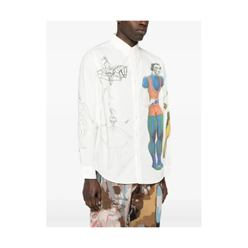 KidSuper Studios Witte Klassieke Overhemd met Knoopsluiting White Heren