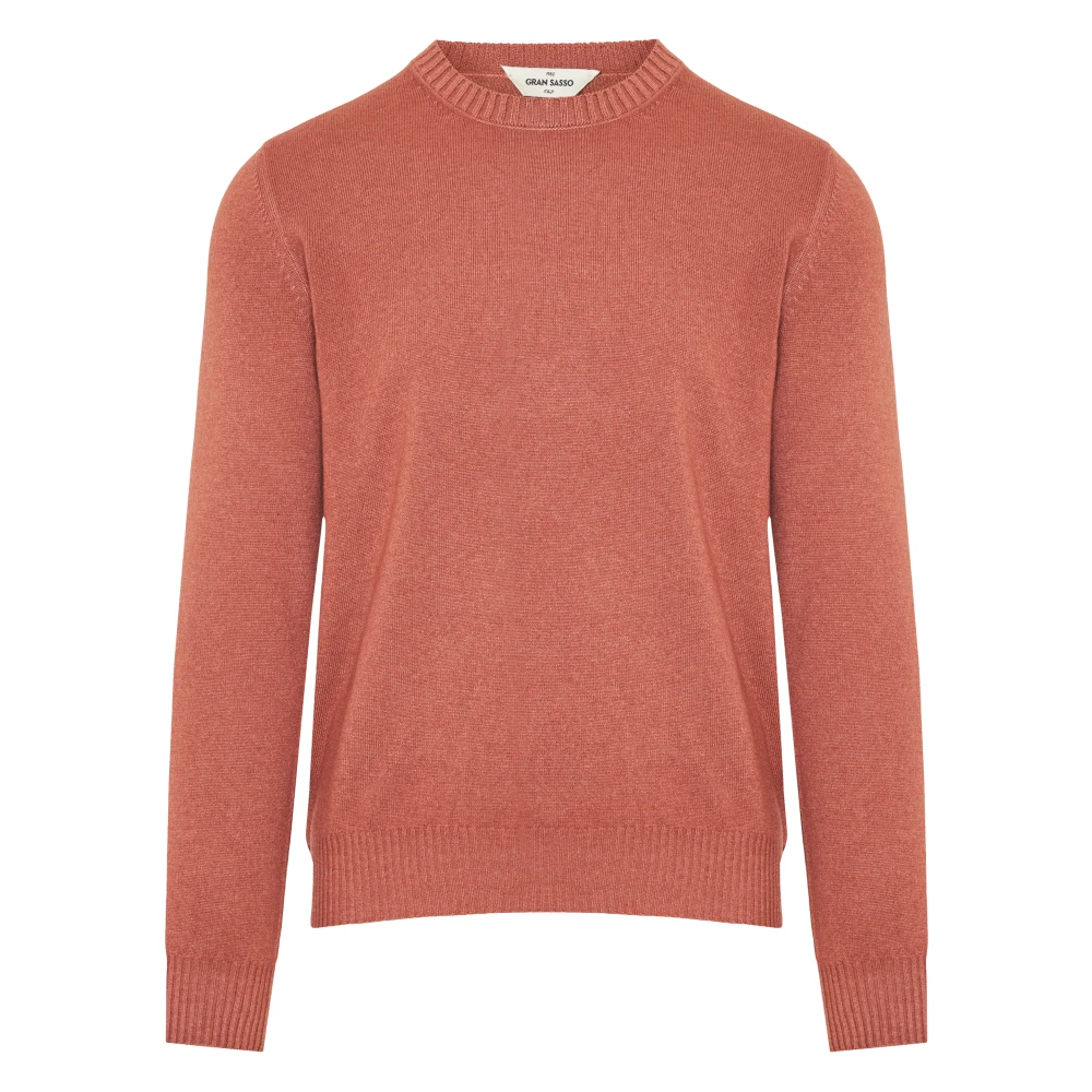 Gran Sasso Luxe Wol Kasjmier Gebreide Kleding Gemaakt in Italië Orange Heren
