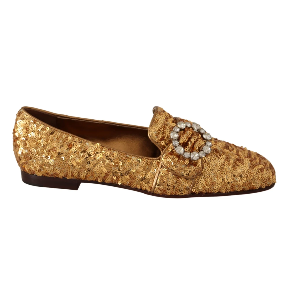 Dolce & Gabbana Women's Yellow Flat Loafers