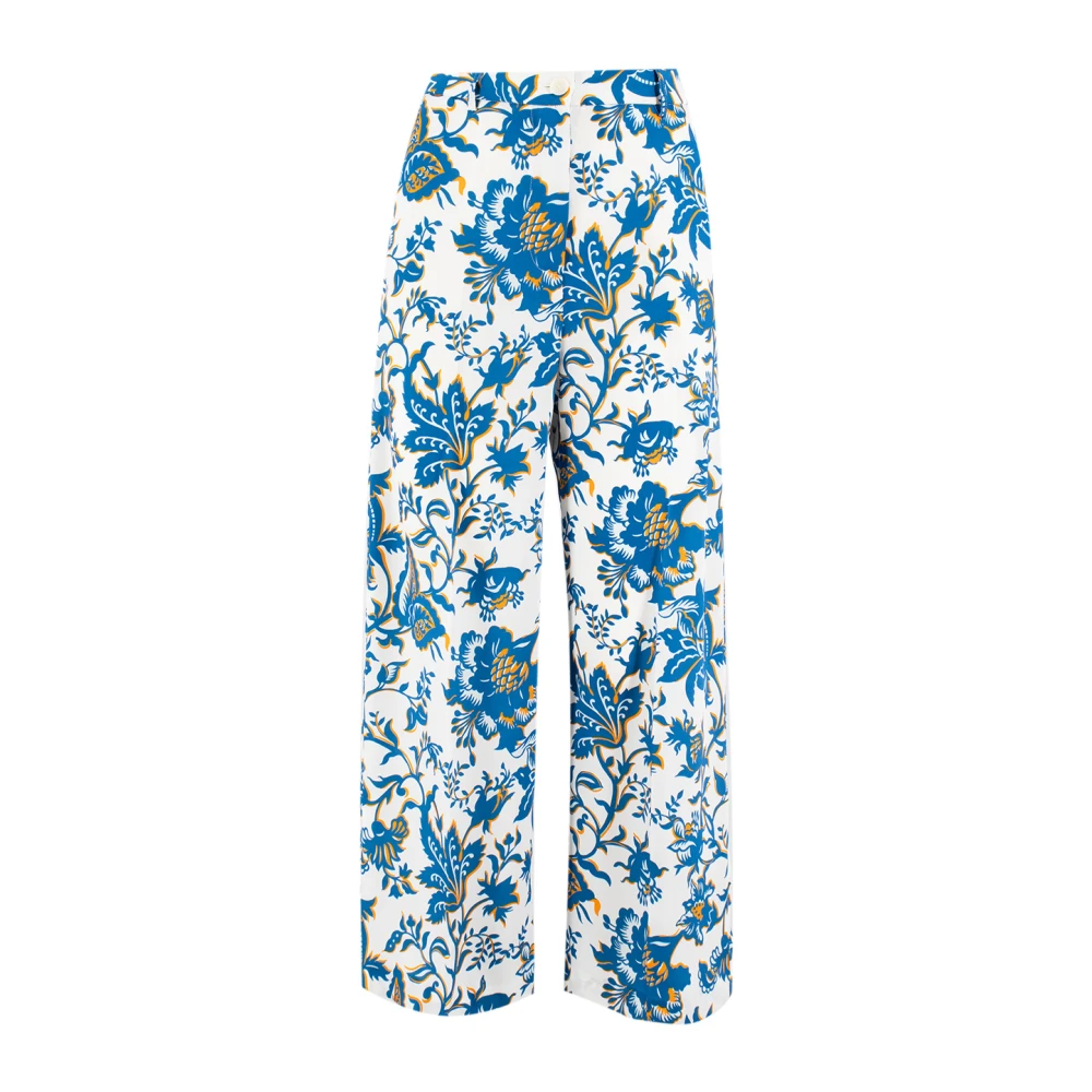 Etro Blue Wide Trousers, Female, Xs, Wide Trousers