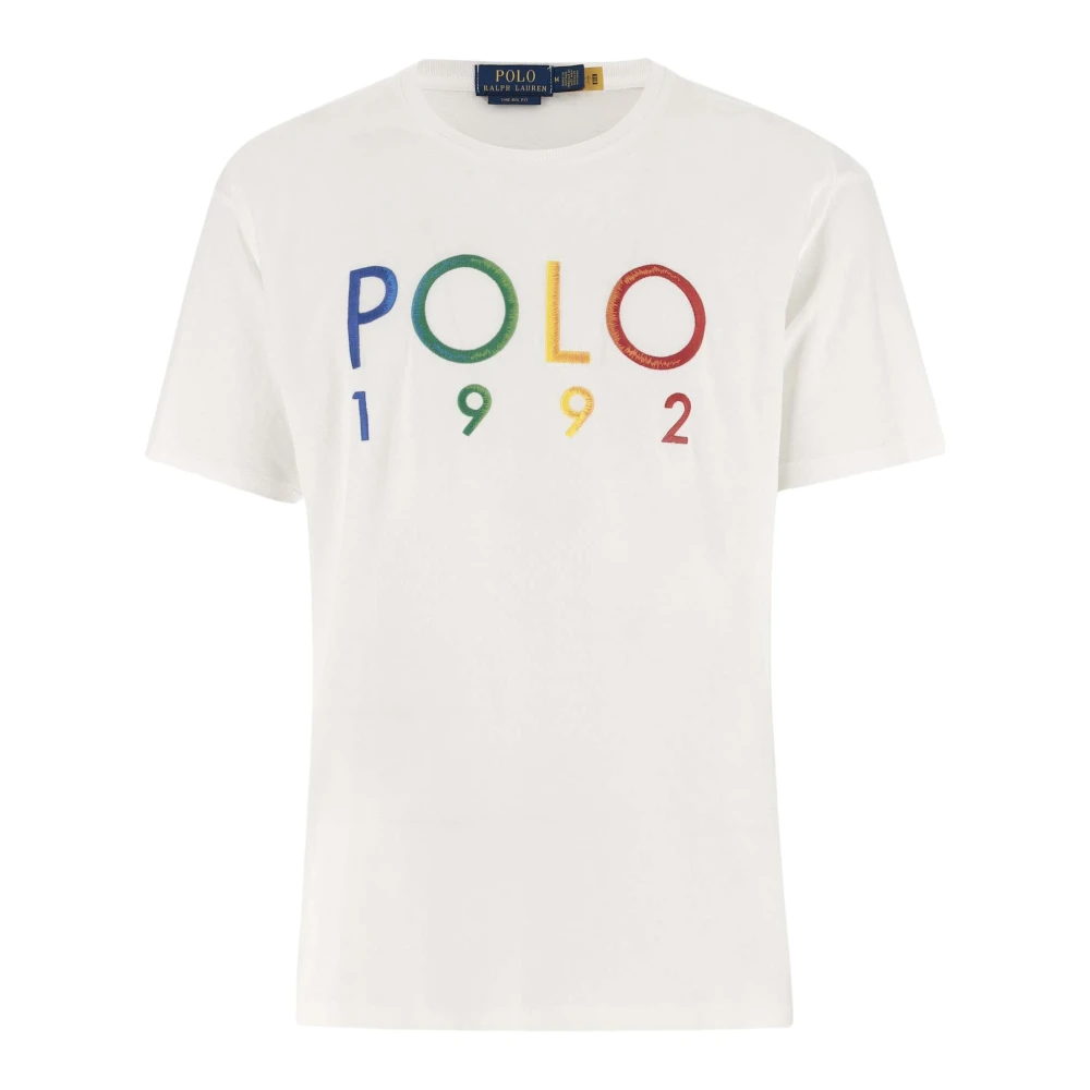 Polo Ralph Lauren Katoenen T-shirt met Logo Borduursel Beige Heren