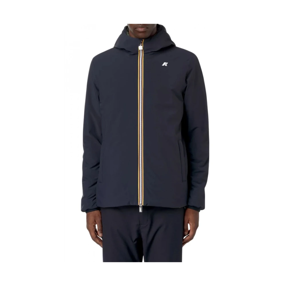 K-Way Uomo Verde, Bianco Per K6128vw Giacca Reversibile Navy Jack, Verde (Xl), Casual, Poliestere - Immagine 4