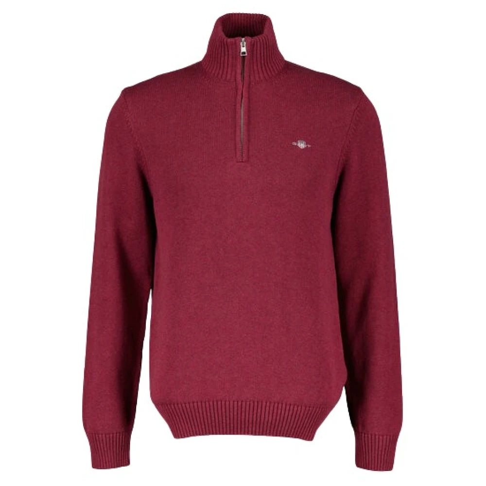 Gant Casual Katoenen Halfzip Red Heren