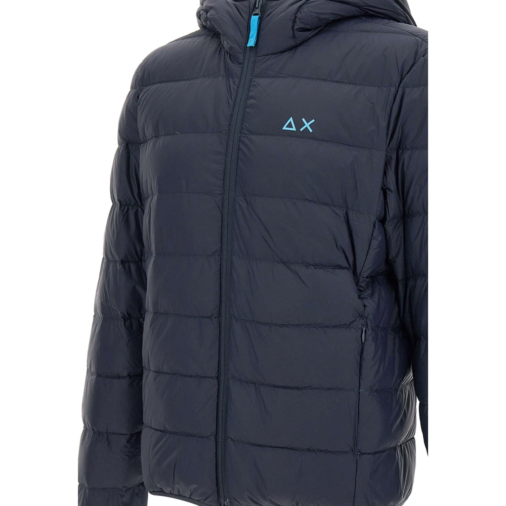 Sun68 Heren Donsjas met Capuchon Blue Heren
