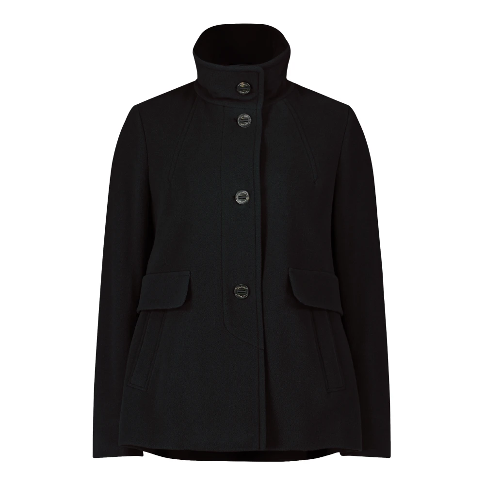 Gil Bret Casual Wool Jacket with Sporty Details Black Dames
