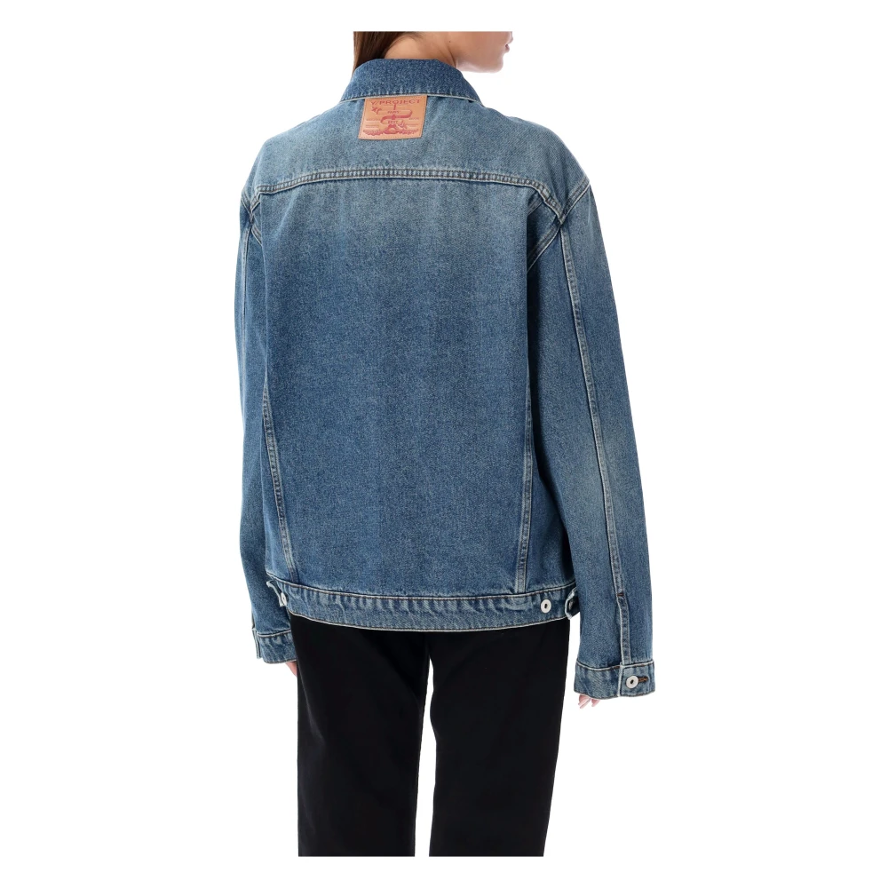 Y Project Vintage Blue Wire Denim Jacket Blue Dames