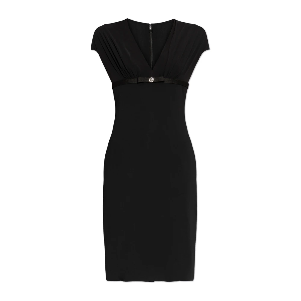 Versace V-hals jurk Black Dames