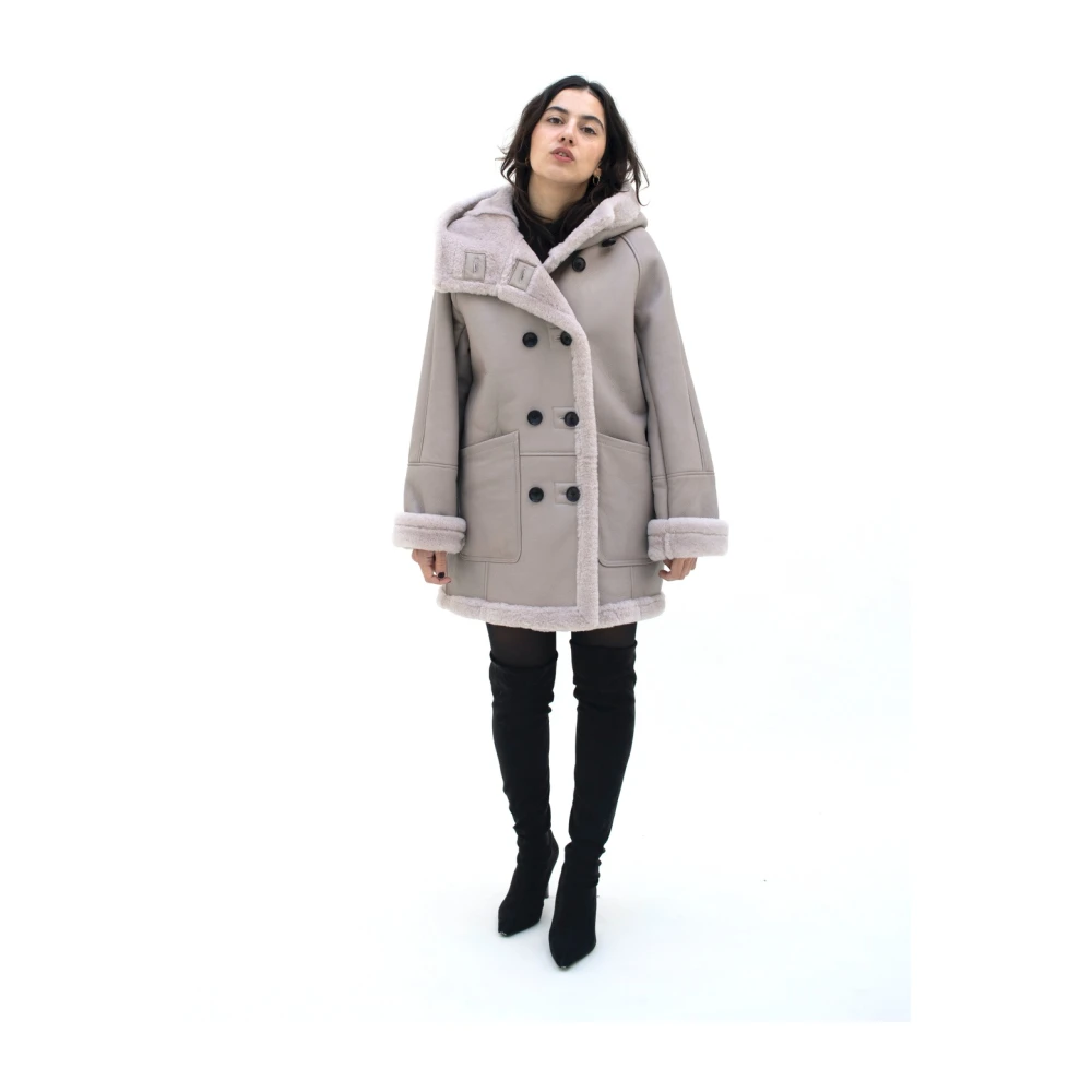 Just Things we Like Chie Shearling Jacket Beige Dames