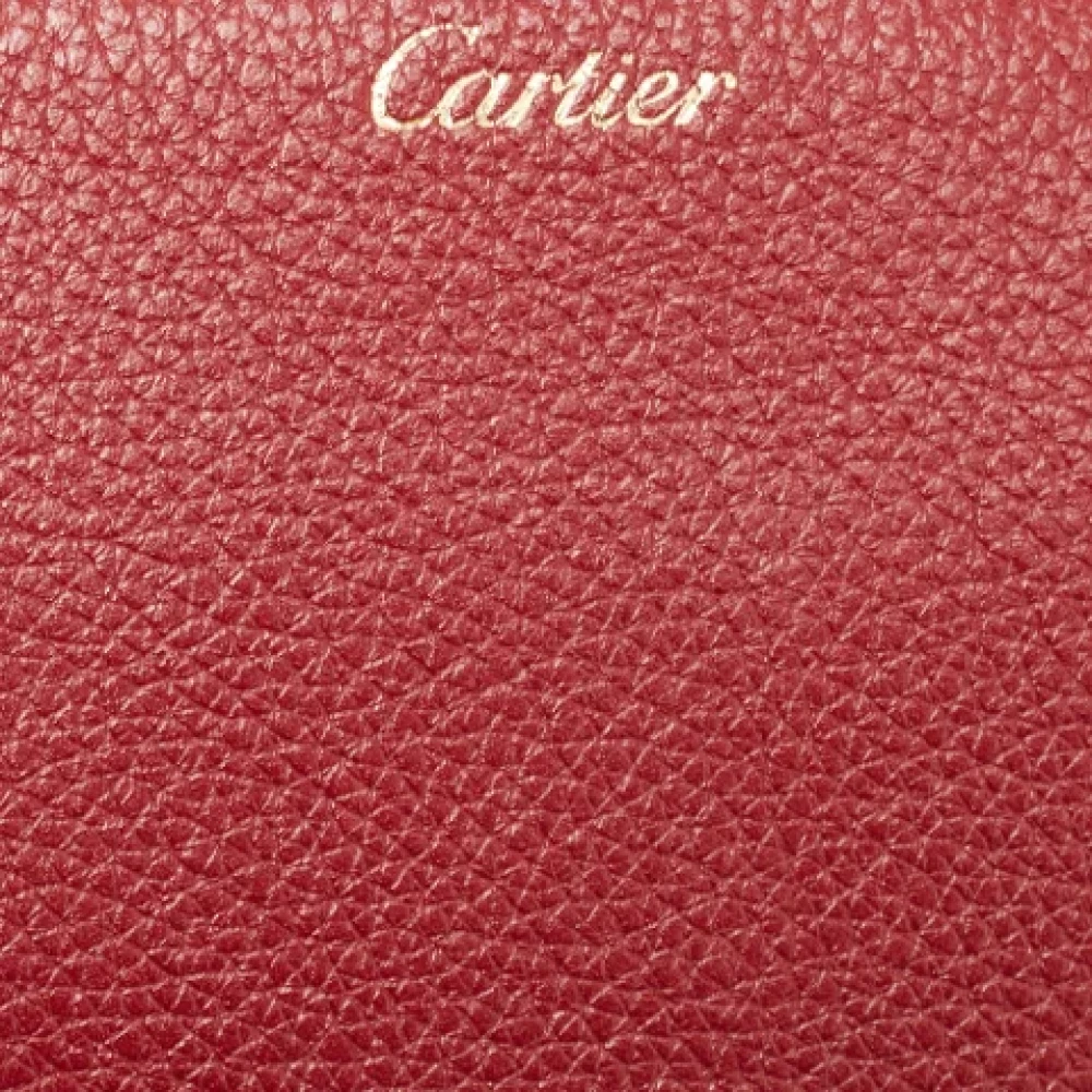 Cartier Vintage Pre-owned Leather handbags Red Dames