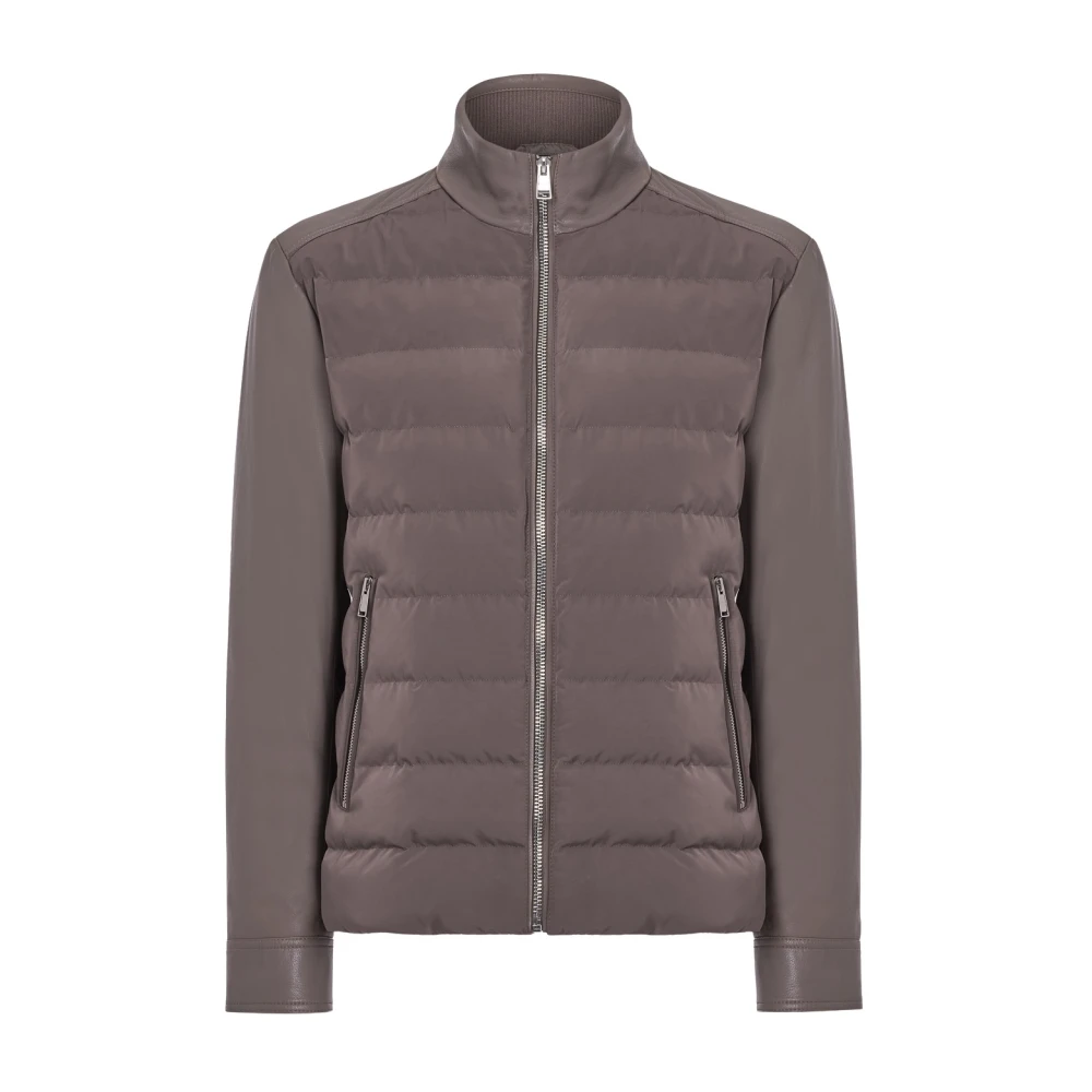 Boss Grijze Merino Jas Gray Heren