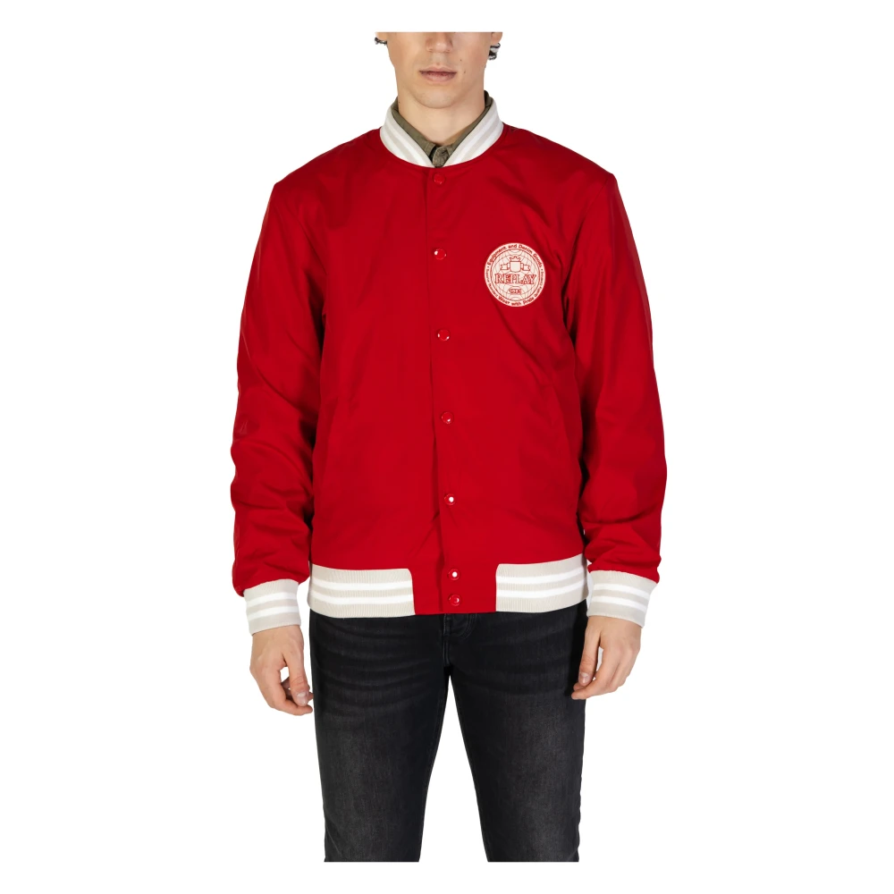 Replay Varsity Bomberjacka Red, Herr