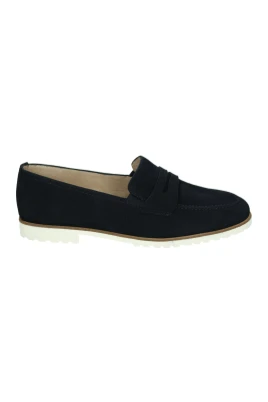 Blå Mocka Slip-On Skor